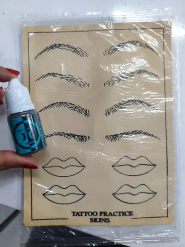 kit técnico de design: pigmento 10ml + pele de silicone para treino