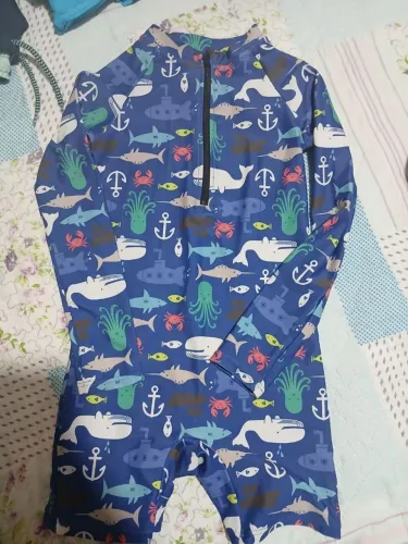 Macacão de praia infantil masculino 