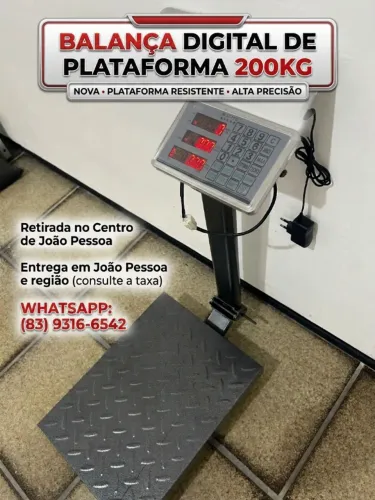 BALANÇA 200KG INDUSTRIAL DIGITAL DE PLATAFORMA ? NOVA