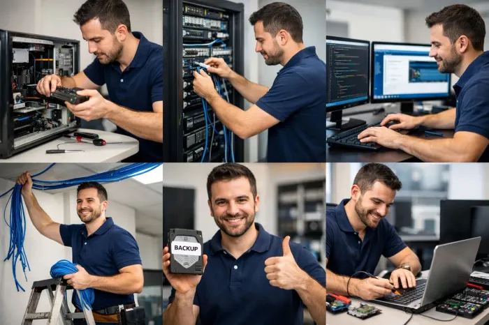 Suporte Remoto e Presencial. Manutenção de Computadores, Redes, Servidores, Programação.