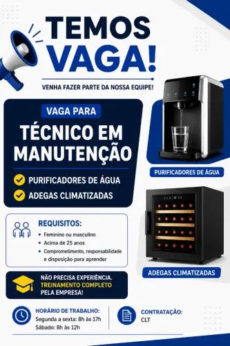 Manutenção de purificadores de água