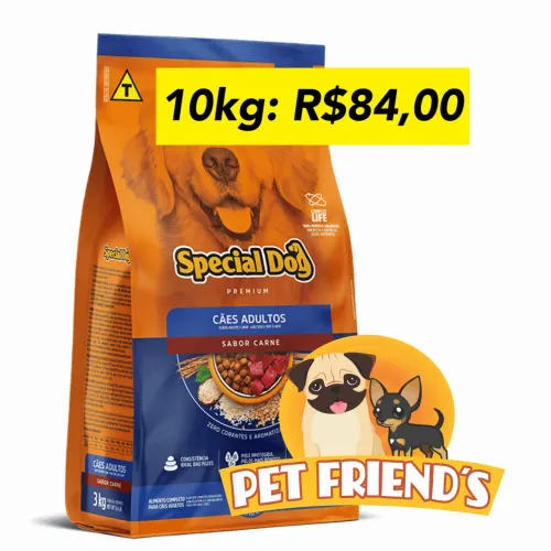 Ração Special Dog Carne a partir de R$84,00 10kg 