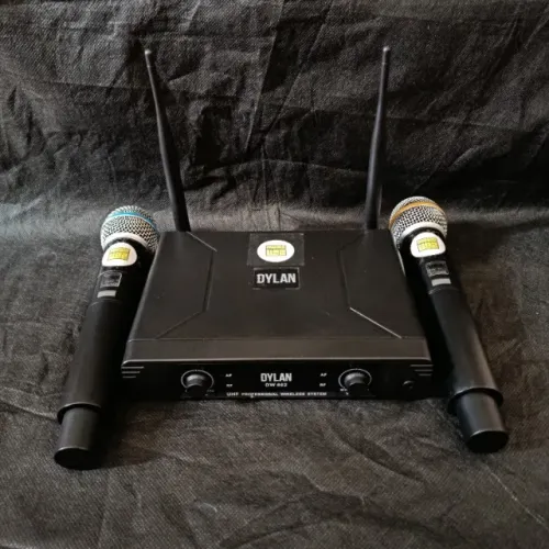 Microfone Sem Fio Duplo Dylan DW-602 MAX