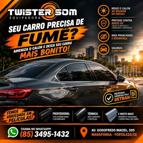 Película fumê para seu carro. Profissional carbono térmico Windowblue