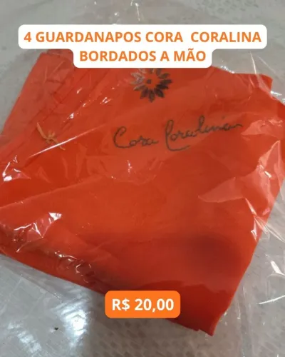 Kit 4 guardanapos Cira Coralina 
