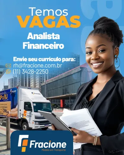 Estamos Contratando; Analista Financeiro