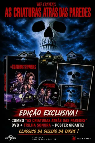 COMBO EXCLUSIVO FILME TERROR AS CRIATURAS ATRÁS DAS PAREDES! DVD+CD+POSTER GIGANTE! PÂNICO