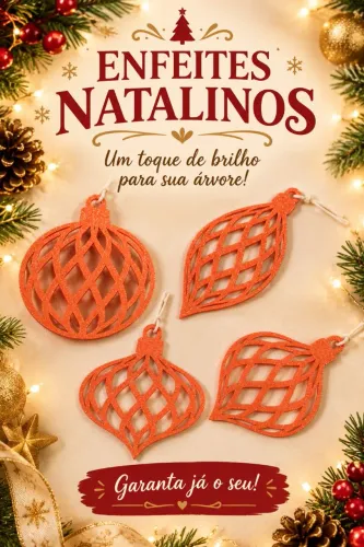 Enfeite de natal 3D 