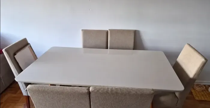 Mesa Munique com 6 cadeiras 1.60cm
