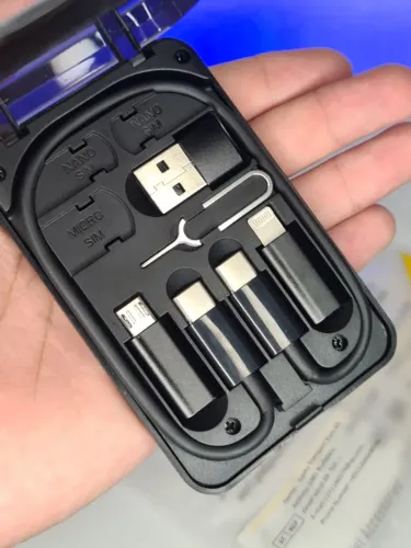 Estojo de Adaptadores Originais - Marca Essager - Muito Útil