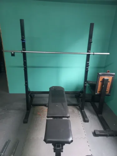 Kit musculação + anilhas + barras
