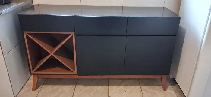 Balcão Buffet Aparador Chandon EDN Preto - Perfeito Estado