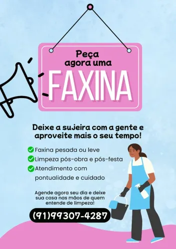 Faxina Pesada e Leve- faça seu orçamento