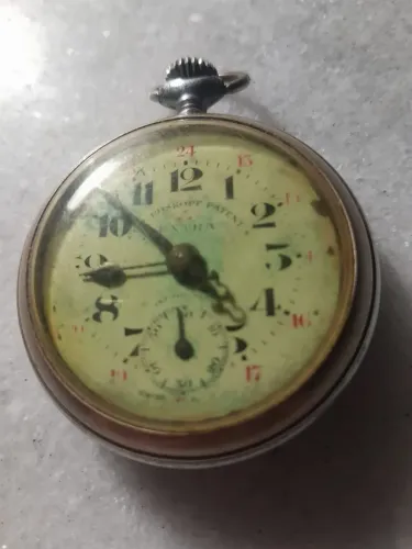 Relógio de bolso antigo Roskopf patente