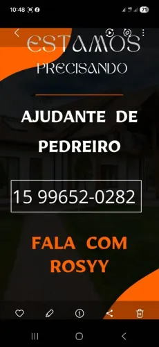 Ajudante de pedreiro