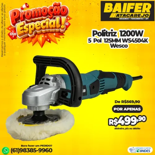 Politriz 5 polegadas 1200W 125MM WS4504K Wesco