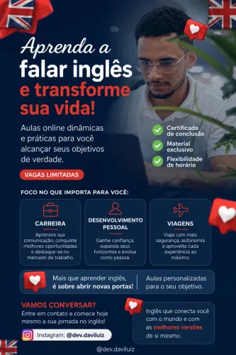 Aulas Particulares de Inglês Online | Carreira, Viagens e Desenvolvimento Pessoal ?
