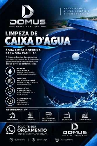 Dedetização e Controle de pragas , Limpeza de caixa D?água