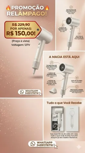 GOKOCO Secador De Cabelo Profissional 110v 127v