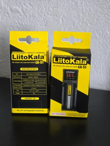 Carregador de bateria, pilha Liitokala Lii-S1