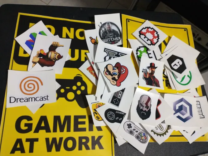 52 Adesivos gamer jogos Lan house geek