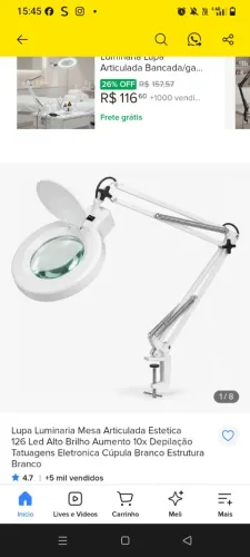Luz com lupa
