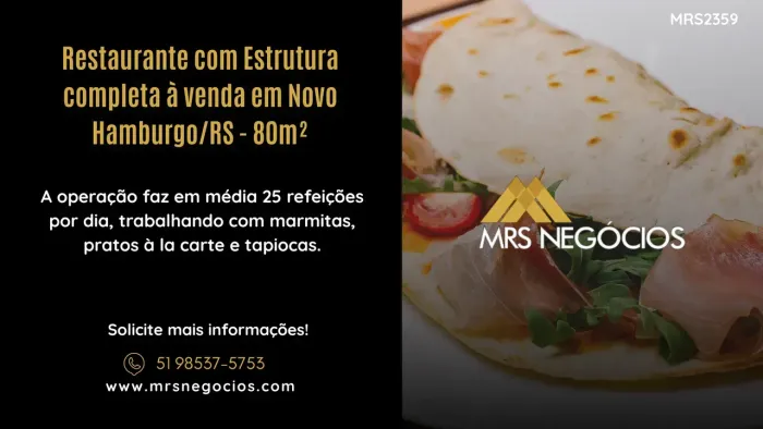 Restaurante com Estrutura completa à venda em Novo Hamburgo/RS - 80m²