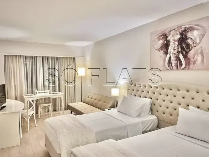 Studio mobiliado à venda em Alphaville, 43m², 1 vaga, alto potencial de renda
