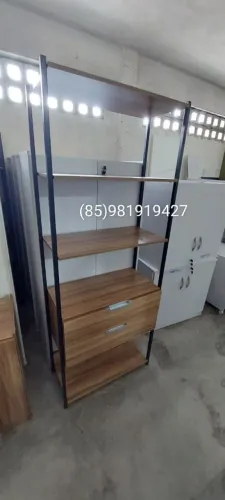 ESTANTE ESTILO INDUSTRIAL C/ 2 GAVETAS