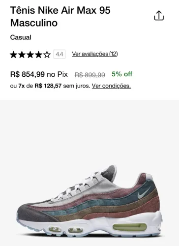 Tênis Nike Air Max 95 Edição especial lona reciclada