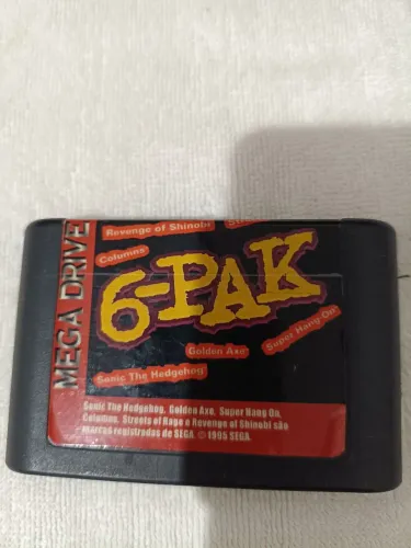 Cartucho Mega Drive 6 em 1+10 em 1 