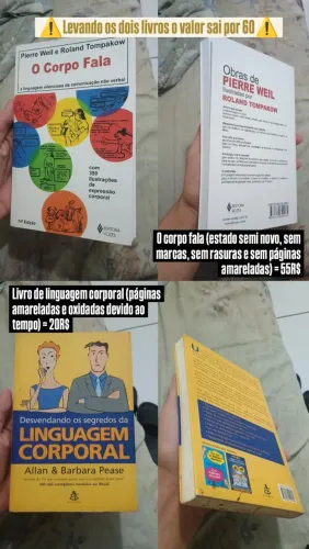 LIVROS PSICOLOGIA (LEIA A DESCRIÇÃO!): O CORPO FALA E DESVENDANDO LINGUAGEM CORPORAL