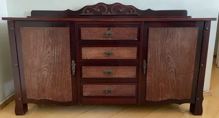 Buffet Madeira Maciça Antigo Retrô Vintage Anos 60