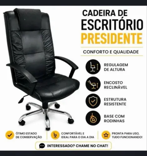 Cadeira preta presidente