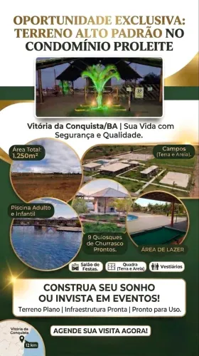 Terreno a venda no condomínio proleite
