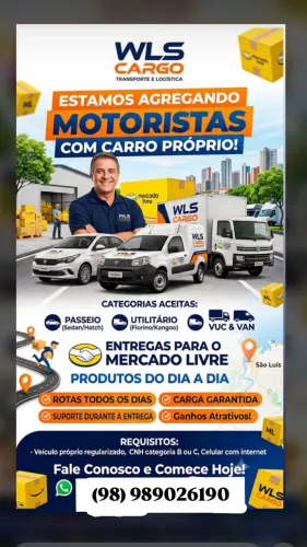 VAGA DE EMPREGO PARA MOTORISTAS