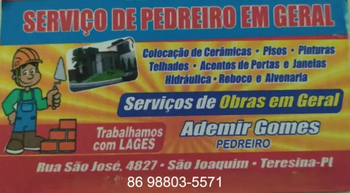 SERVIÇO DE PEDREIRO EM GERAL