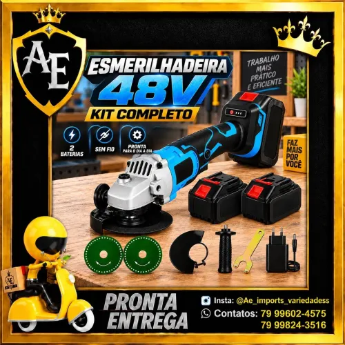 Esmerilhadeira Sem Fio com 2 baterias