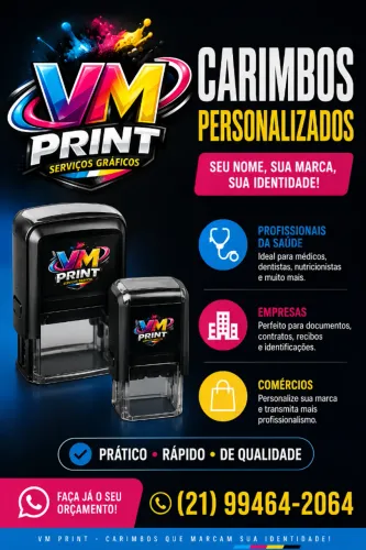 Carimbos Personalizados para Profissionais/Empresas/Comércio