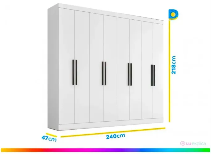 GUARDA-ROUPA 8 PORTAS