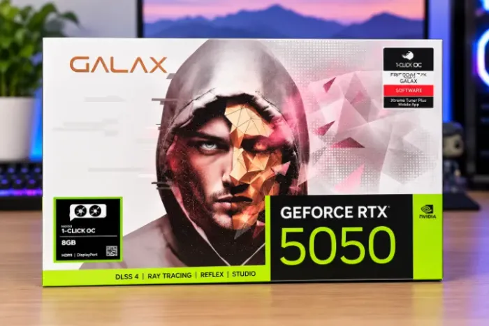 Placa de Vídeo Galax 1-Click OC White 8GB GeForce RTX5050 GDDR6