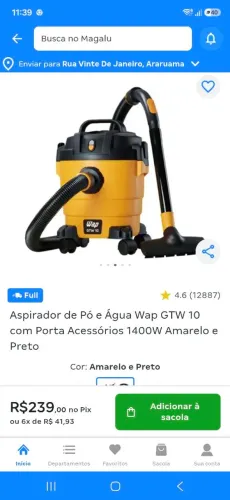 Vendo aspirador de pó 100 funcionando perfeitamente