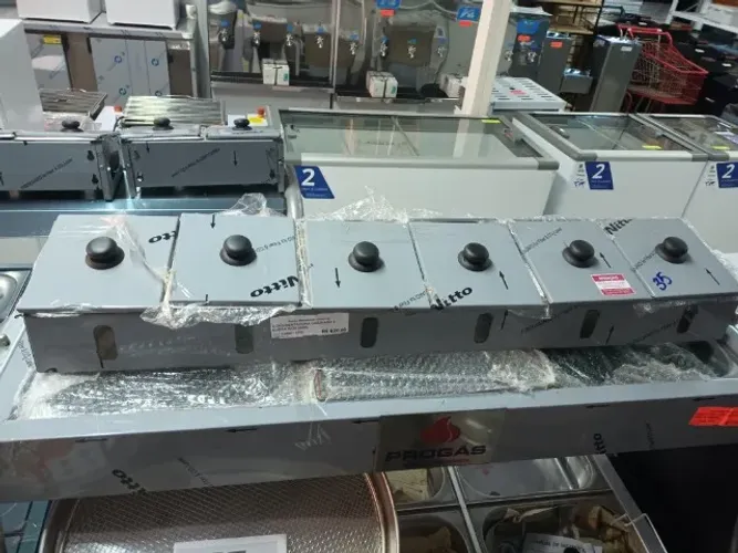 CONDIMENTADORA INCLINA 6 CUBAS INOX 