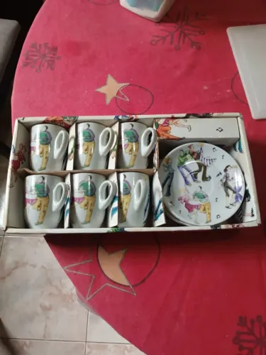 Jogo de Café Mont D'Oro Porcelana - 12 Peças - Caixa Original - Vintage
