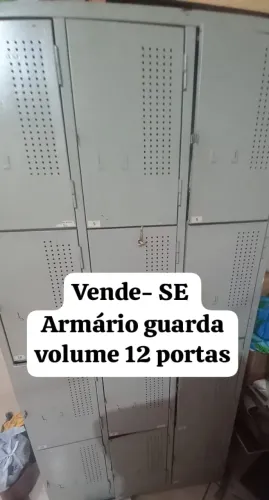 Guarda Volume - armario com 12 portas cinza