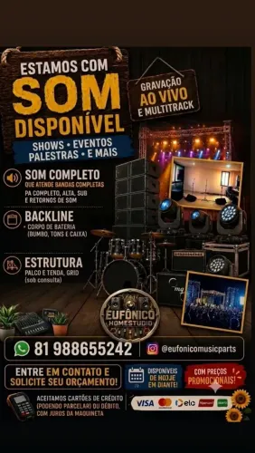 Sonorização completa para eventos