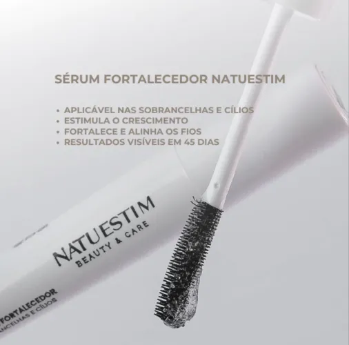Serum fortalecedor Natuestim foi desenvolvido especialmente para sobrancelhas e cílios