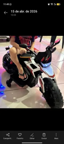 Carro e moto infantil elétrica 
