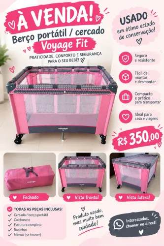 Berço móvel - Voyage Fit - Usado