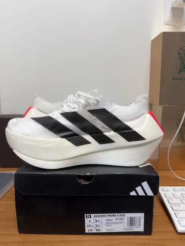 Tênis Adidas Masculino Adzero Prime x Evo Novo Tamanho 40.5 Br Branco